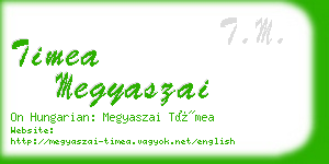 timea megyaszai business card